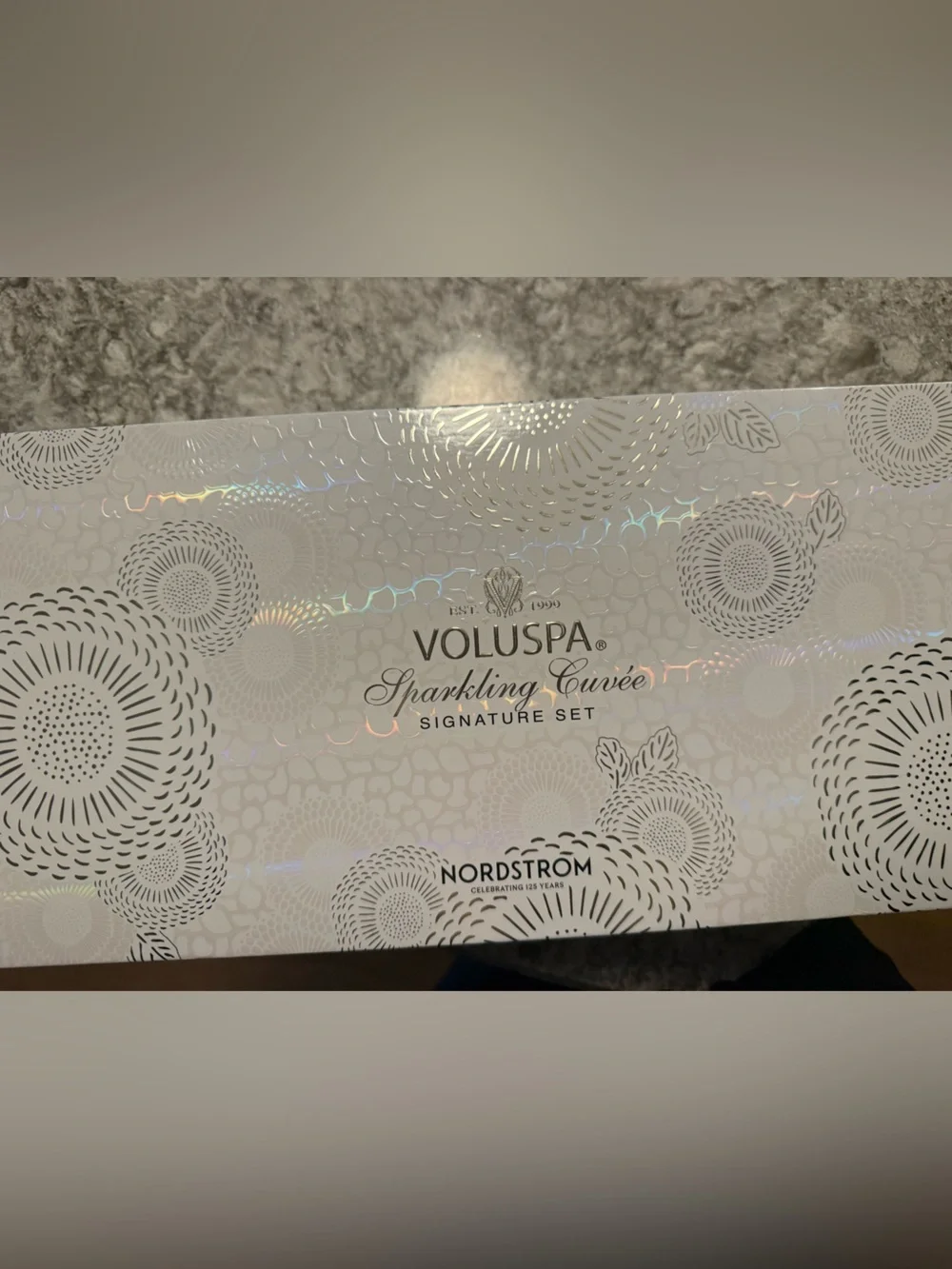 Voluspa Sparkling Cuvée Signature Candle & Glass Set